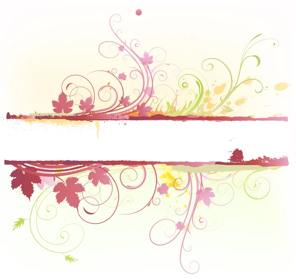 Floral decoratieve banner — Stockfoto