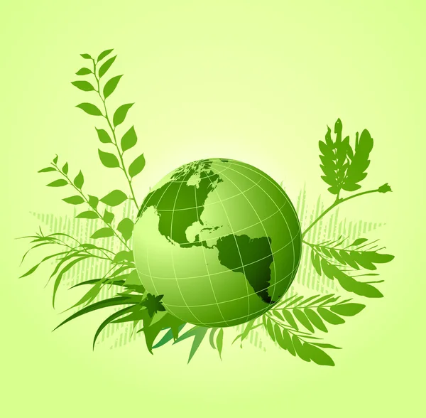 Yeşil çiçekli ekolojik arka plan — Stok fotoğraf