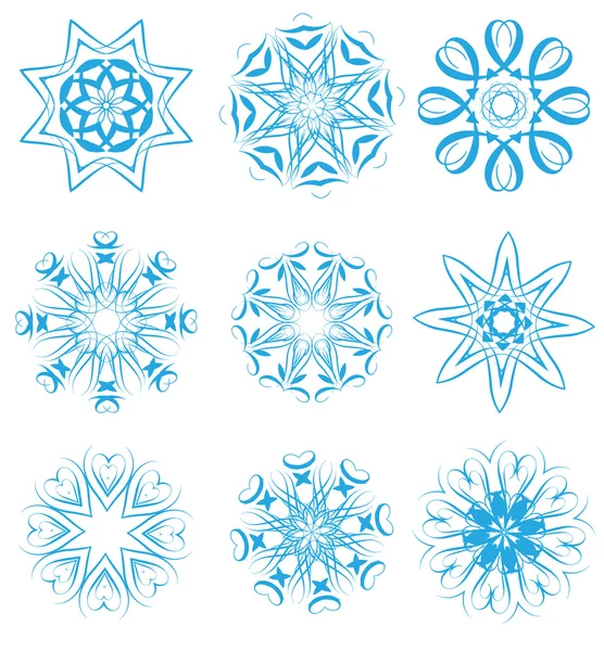 Snowflakes set — Stock Photo, Image
