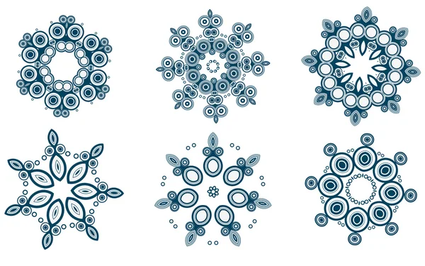Set de copos de nieve —  Fotos de Stock