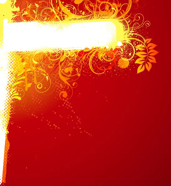 Çiçek dekoratif afiş — Stok fotoğraf