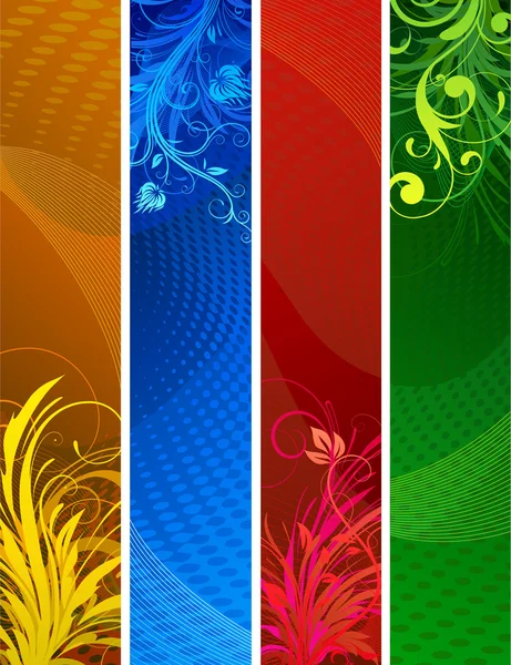 Цветочные декоративные баннеры — стоковое фото