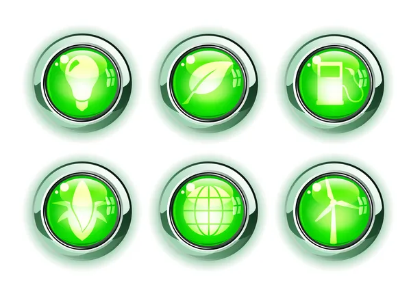Green ecologe icons — Stock Photo, Image