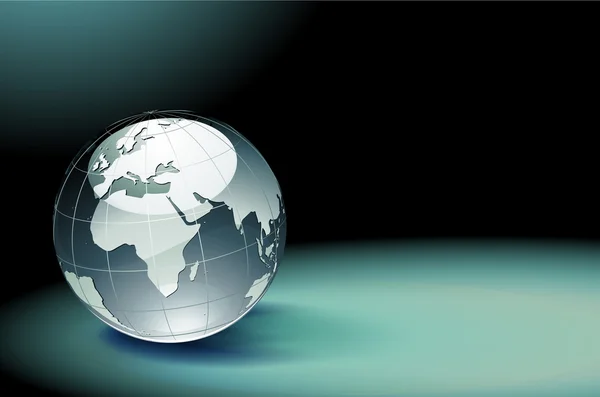 Glanzende earth globe — Stockfoto