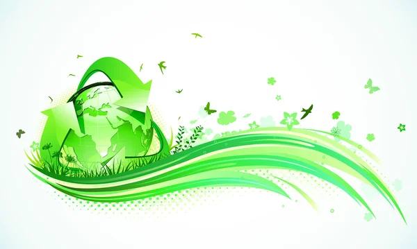 绿色生态背景 — 图库照片
