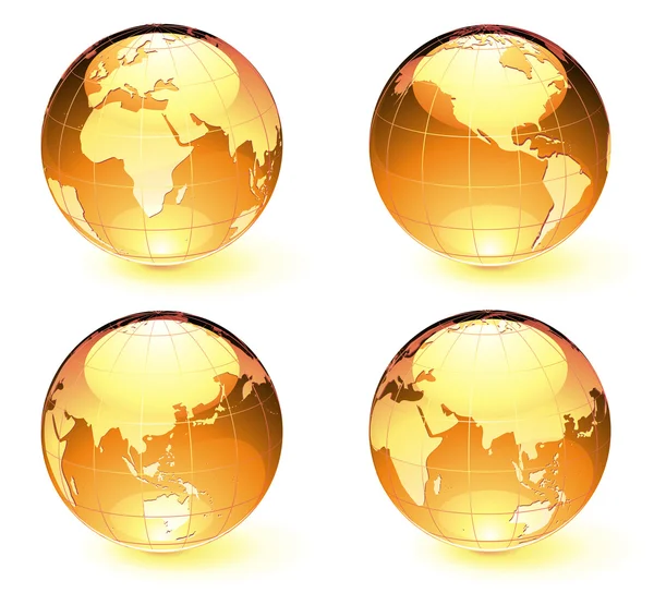 Glanzende aarde kaart globes — Stockfoto