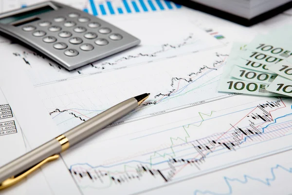 stock image Financial charts and graphs