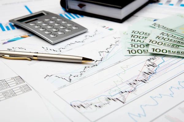 Stock image Financial charts and graphs