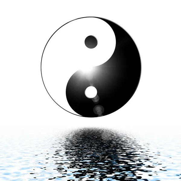 Symbol des Yin und Yang des Hintergrundes. — Stockfoto