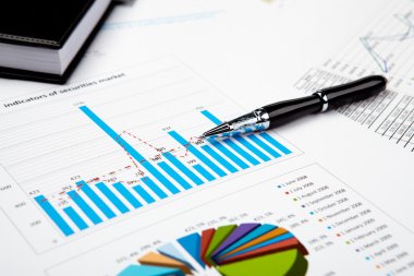 Financial charts and graphs clipart