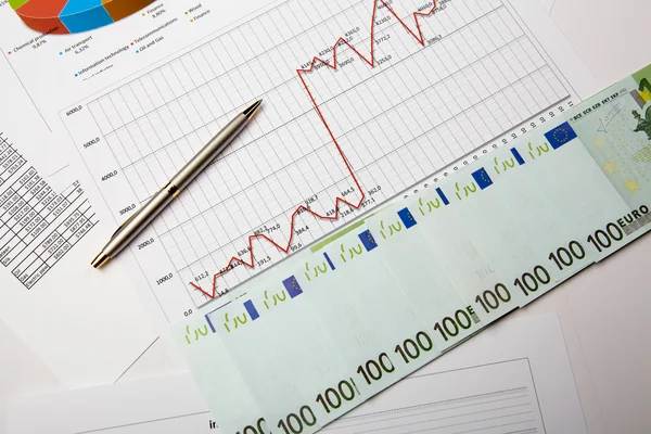 Financial charts and graphs — Stock Photo, Image