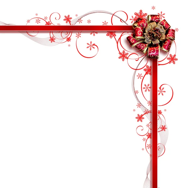 Beautiful design of white background red ribbon — Stock Photo, Image