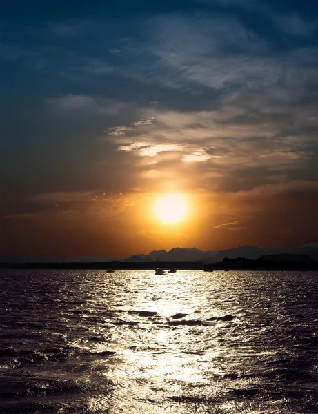 Гарний Захід Сонця Над Червоного Моря Єгипті — стокове фото