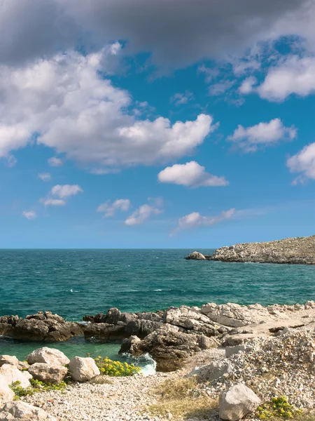 Γραφικό Σύννεφα Πάνω Από Την Αδριατική Θάλασσα Στην Κροατία — Φωτογραφία Αρχείου