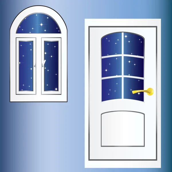 Door and window. — Stock Vector