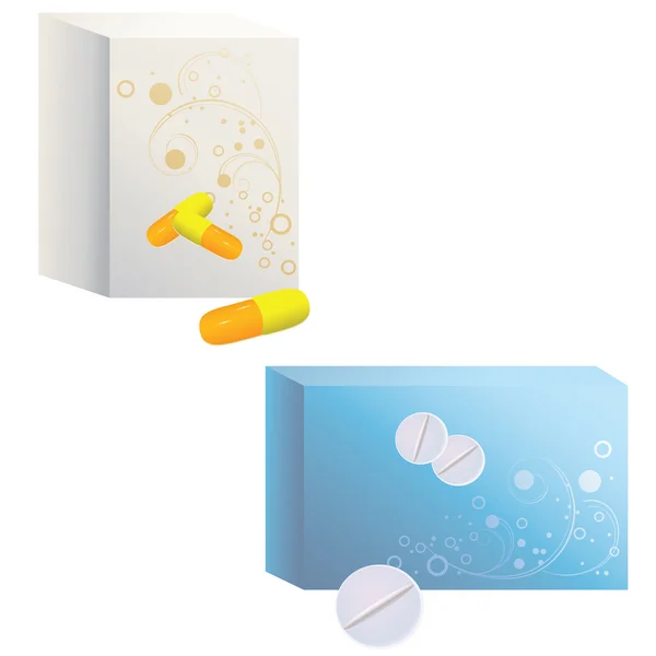 Tabletten en capsules. — Stockvector