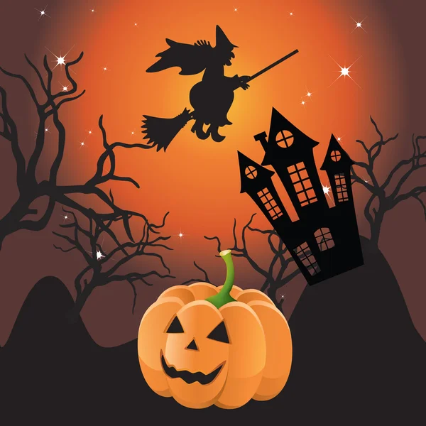 Paysage Halloween . — Image vectorielle