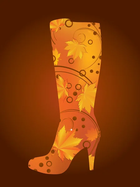 Жіноче взуття з орнаментом . — стоковий вектор