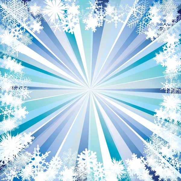 Rays and snowflakes. — Stock Vector