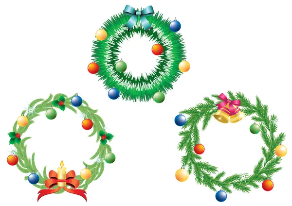 Christmas wreath. — Stock Vector