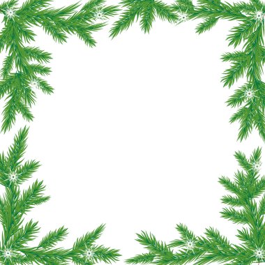 Frame from branches of the pine. clipart