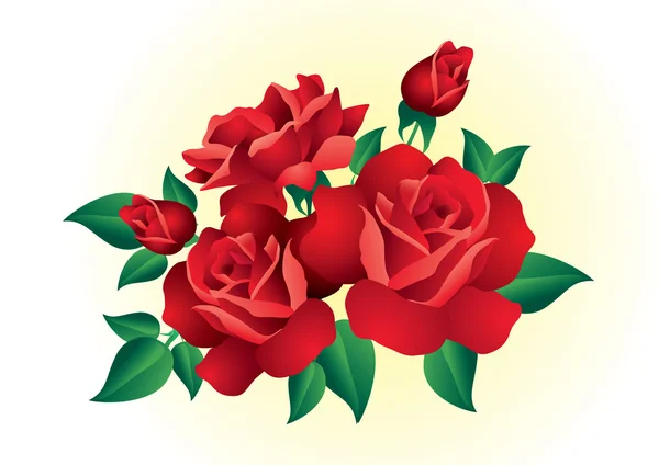 红玫瑰. — 图库矢量图片