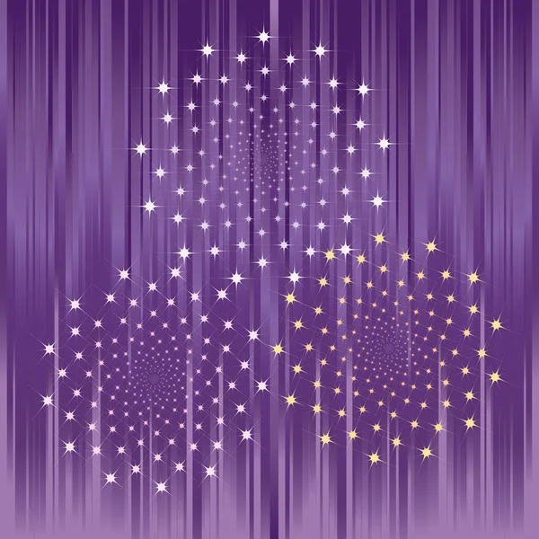 抽象的な花火の紫色の縞の背景 — ストックベクタ