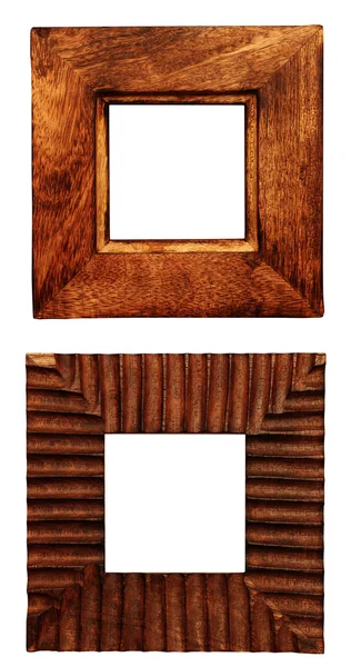 两个木制框架 — 图库照片