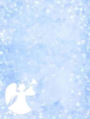 Christmas background with angel clipart