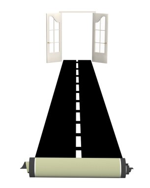 Road and door clipart