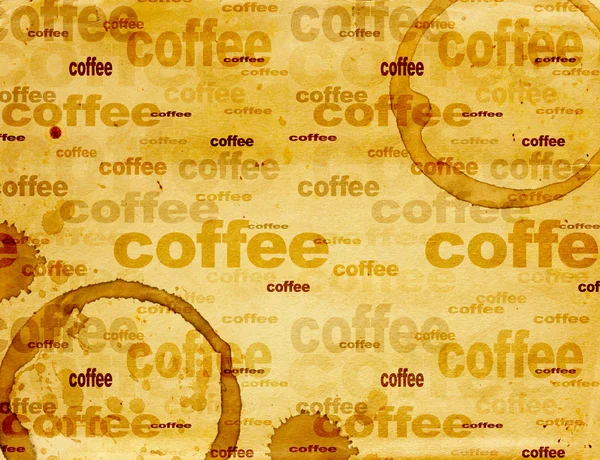 Texture du papier avec des gouttes de café — Photo