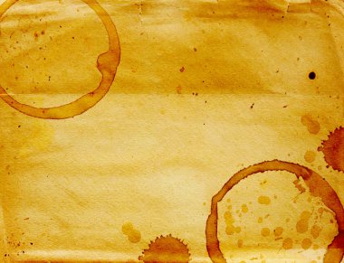 Paper texture with drops of coffee clipart