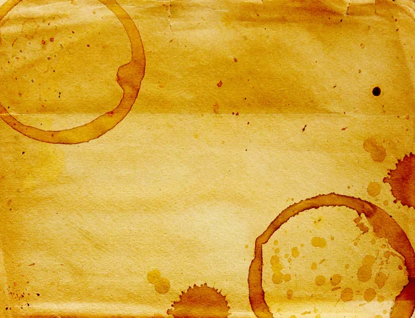 コーヒーの滴と紙のテクスチャ — ストック写真