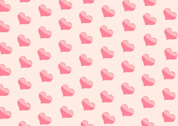 Horizontal Valentine Hintergrund Mit Roten Herzen — Stockfoto