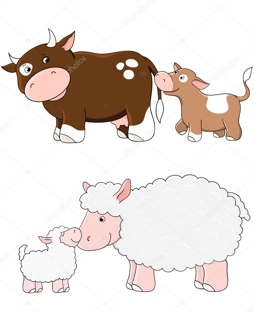 Vector farm animals — Stock Vector © frenta #4646296