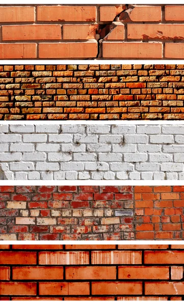 Brick Banners Texture Old Brick Walls — Stock Photo, Image