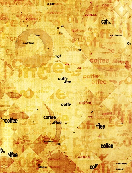 一张弄脏纸与咖啡滴 — 图库照片