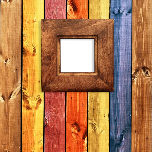 レトロな木製のフレームの壁 コラージュ — ストック写真