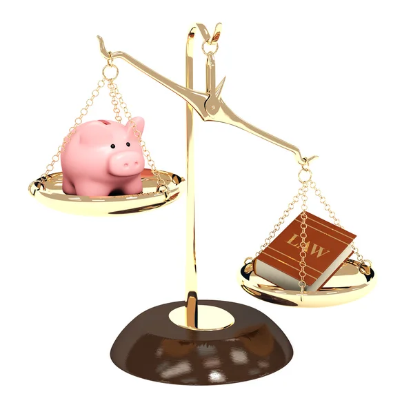 Wet en geld — Stockfoto