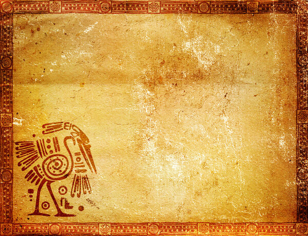 Horizontal background with American Indian traditional patterns