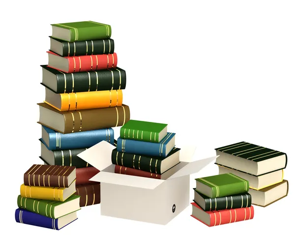 Books. Objects isolated over white — Stock Photo, Image