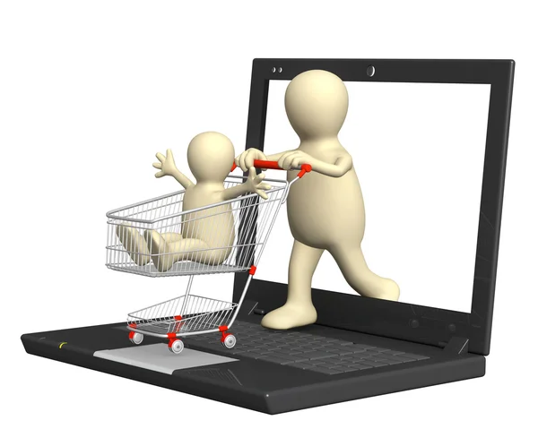 Virtuell shopping — Stockfoto