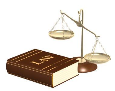 Gold scales and code of laws clipart