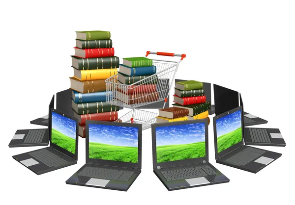 Online könyvek — Stock Fotó