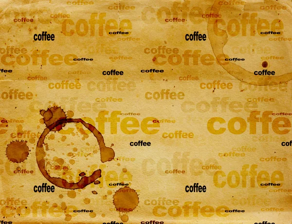 Textura papíru s kapky kávy — Stock fotografie