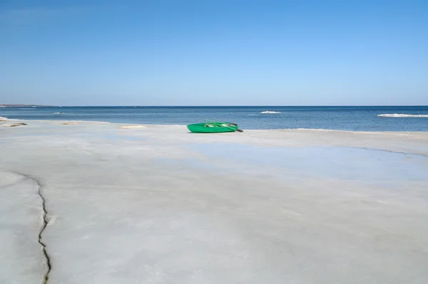 Лед Лодка Воде — стоковое фото