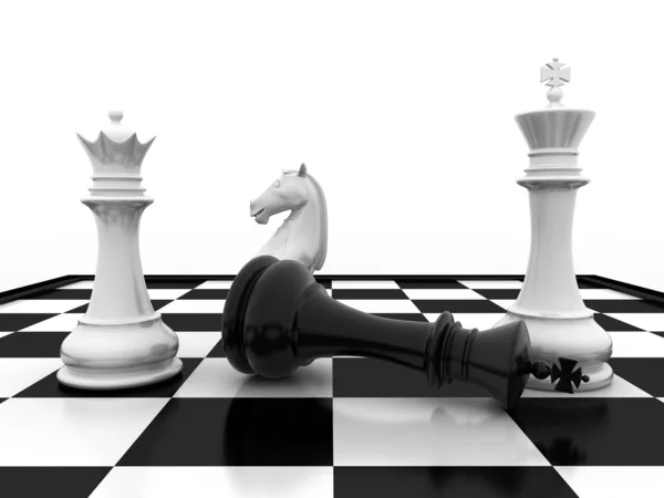 Schachspiel vorbei — Stockfoto