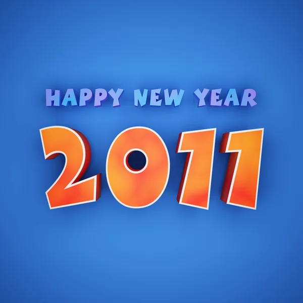 Palavras coloridas de feliz ano novo 2011 — Fotografia de Stock