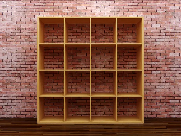 Пустой книжный шкаф — стоковое фото
