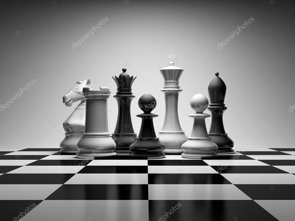 Composição do xadrez fotos, imagens de © Shenki #4172646